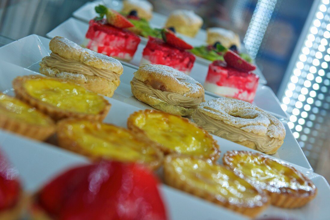 Pastries and tartlets on a buffet