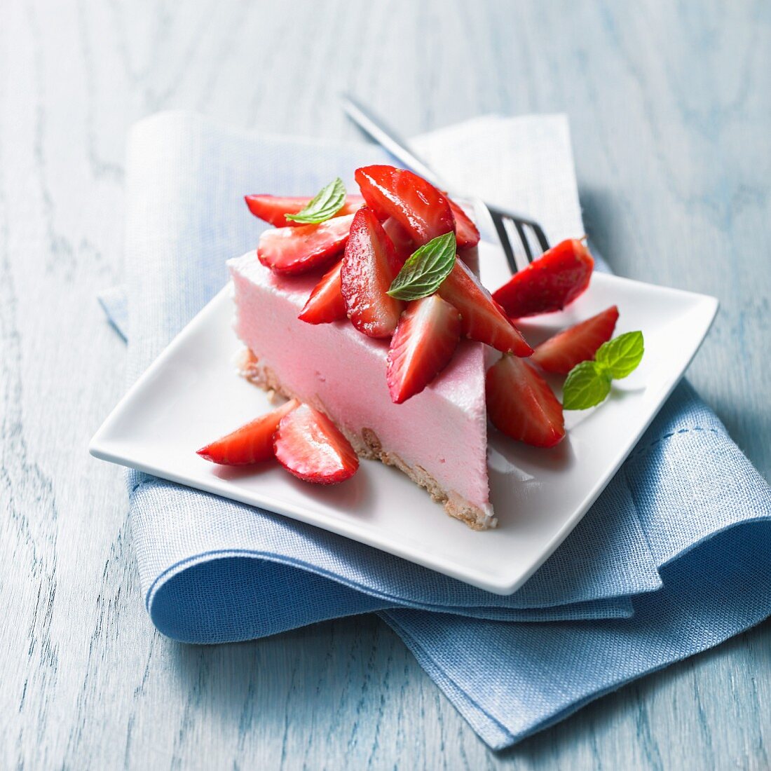 A slice of strawberry-cream cheese tart