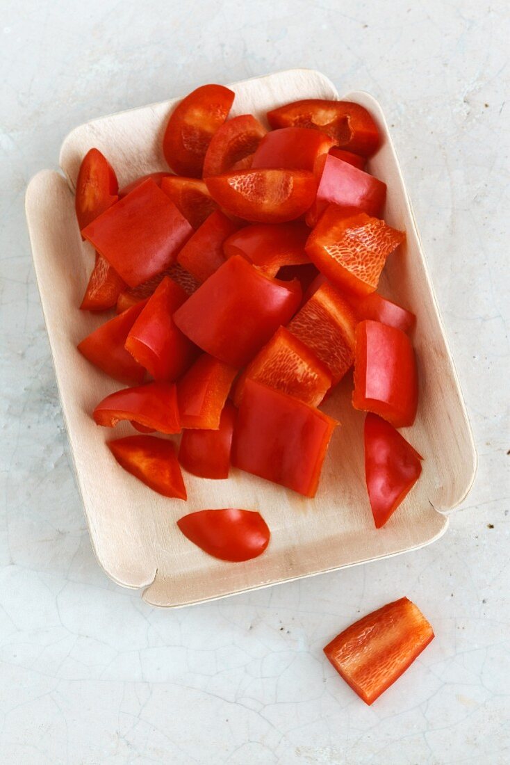 Chopped red peppers