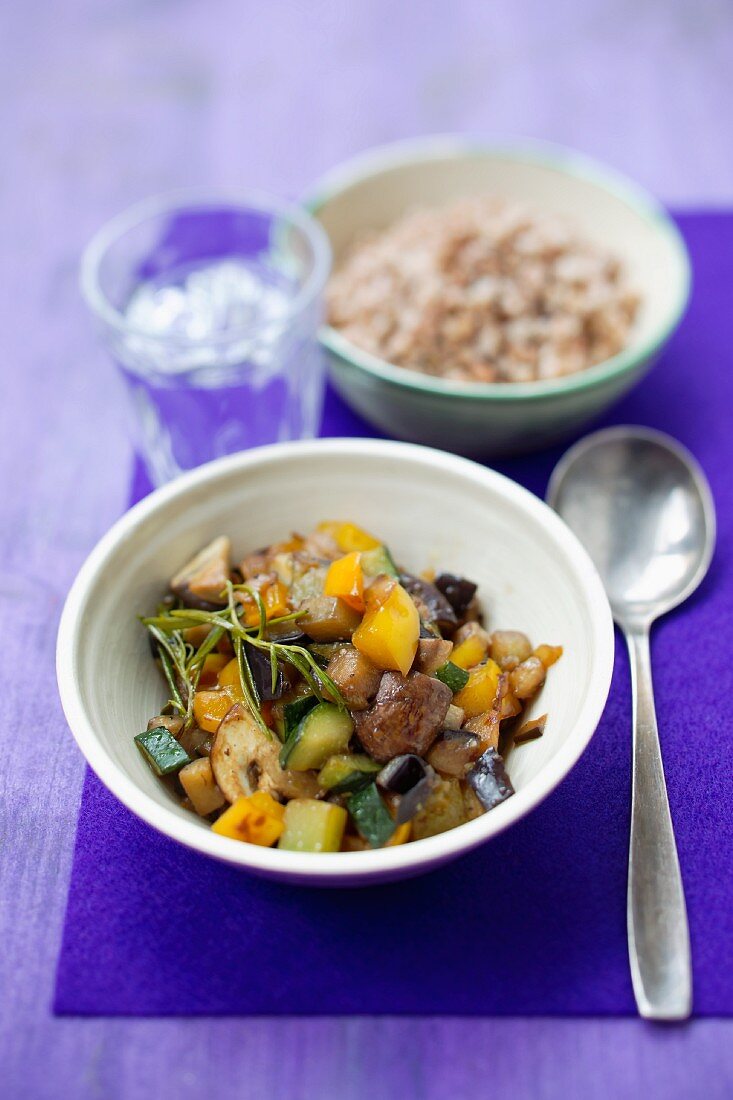 Vegetables with buckwheat