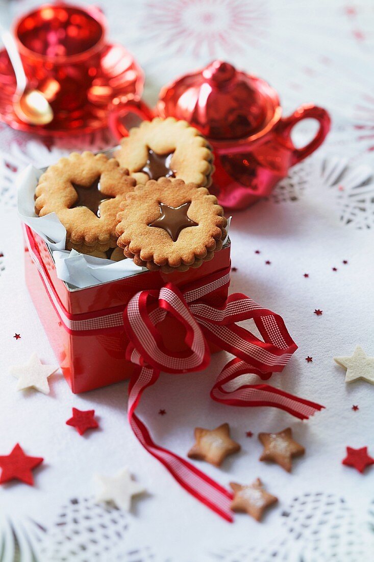 Sables with chocolate for Christmas