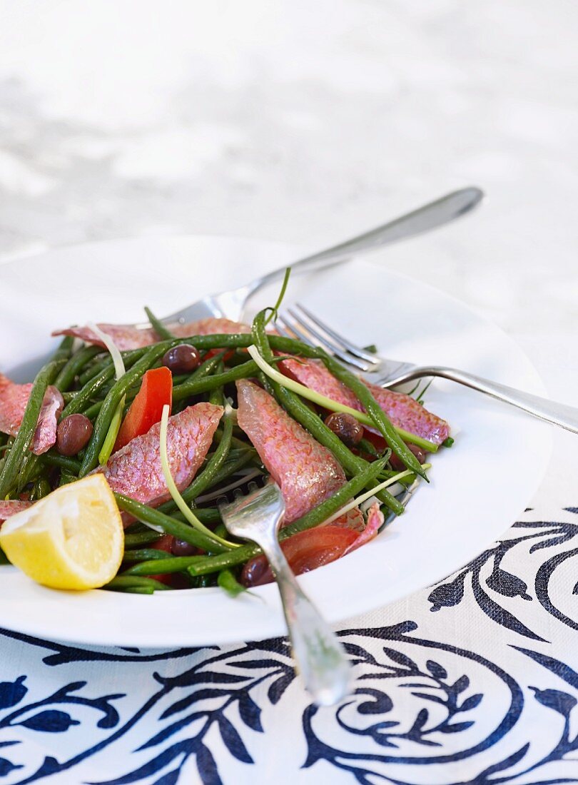 Bohnensalat mit Rotbarben