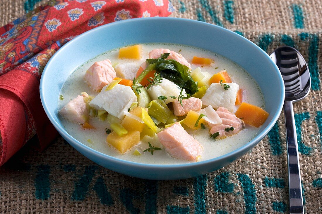 Fish and vegetable soup