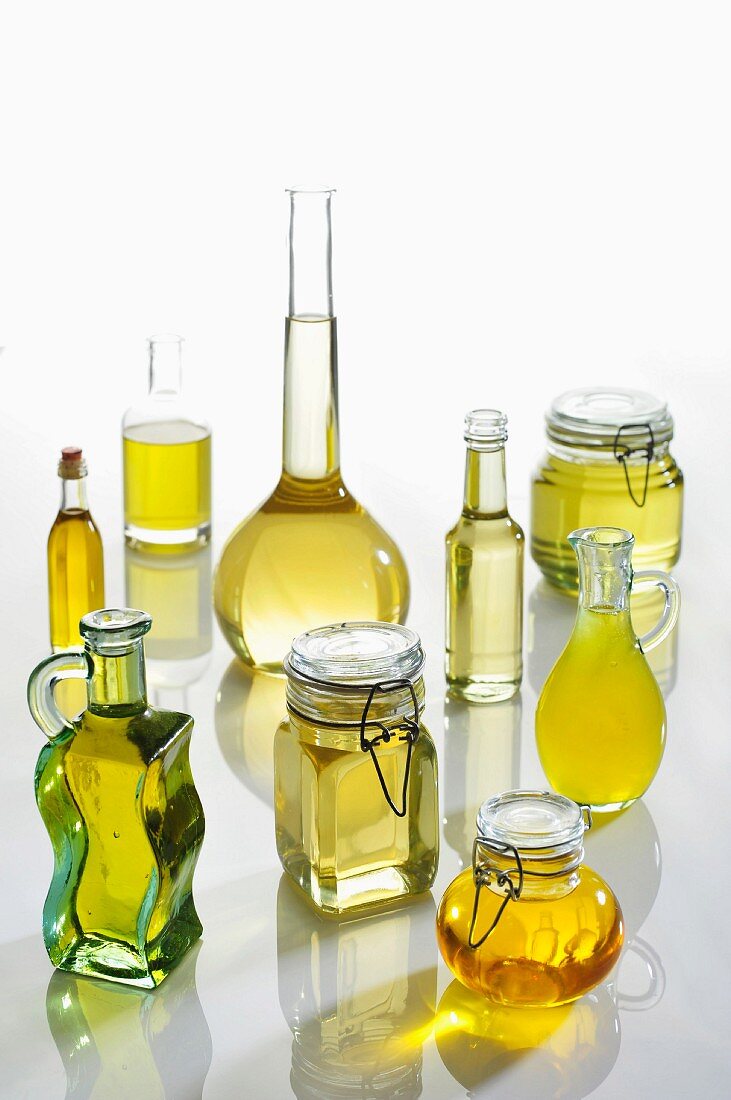 An arrangement of various oils