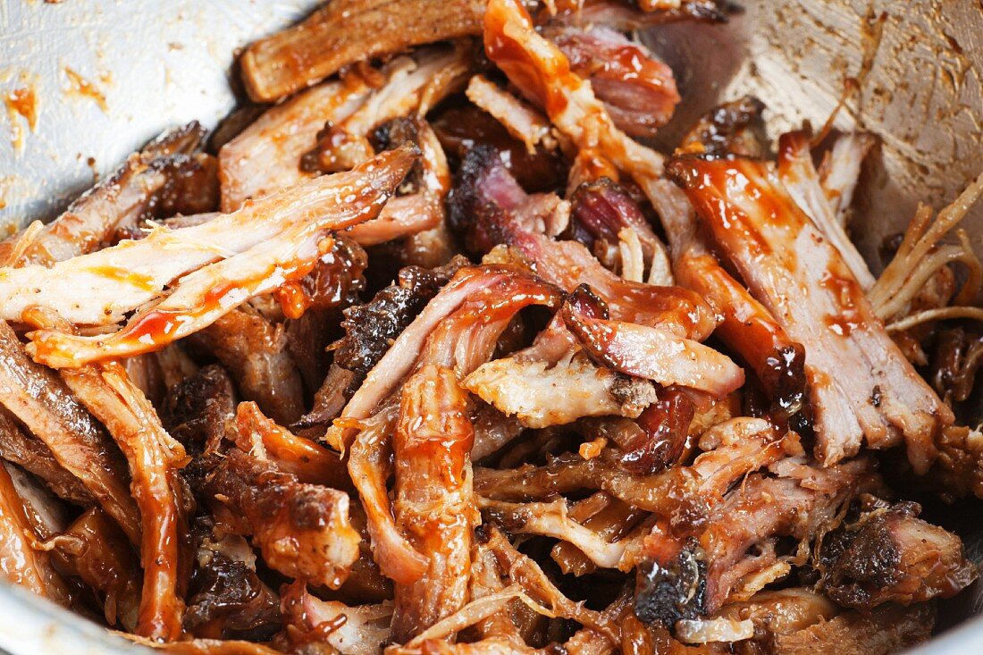 Bowl of Barbecued Pulled Pork