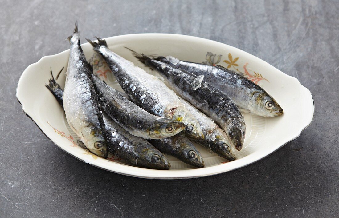 A bowl of fresh sardines