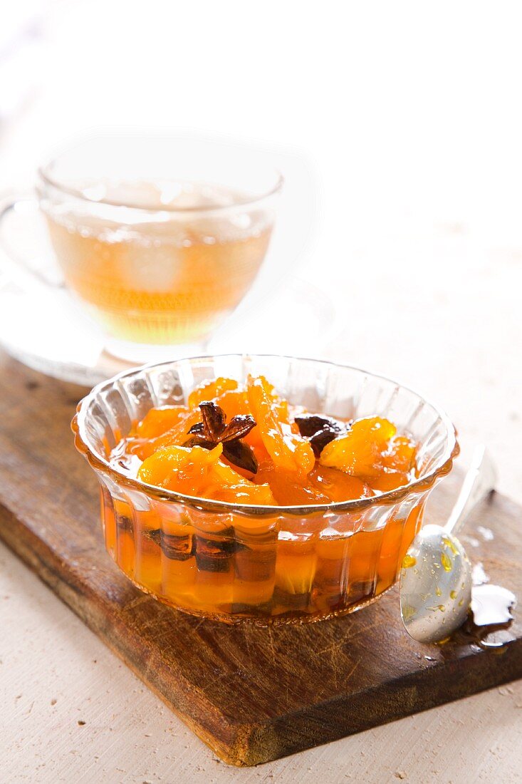 Apricot and loquat jam with star anise