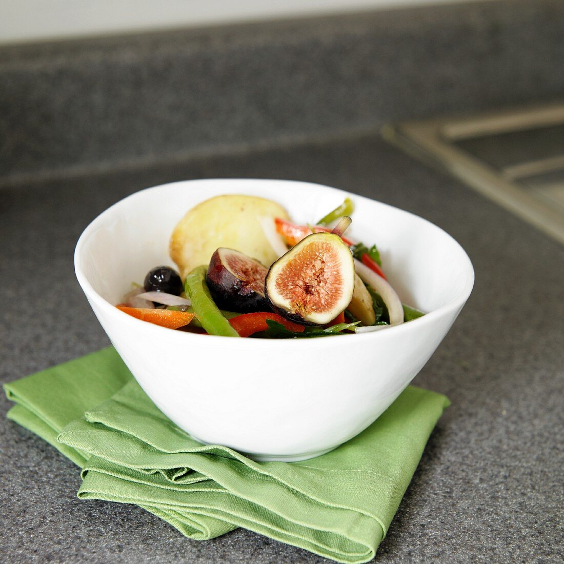 Bowl of Roasted Vegetables with Figs