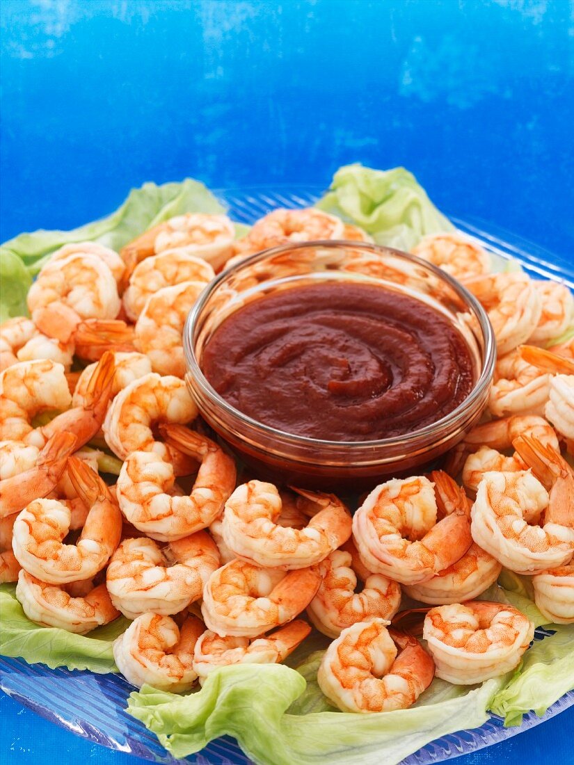 Shrimps mit Cocktailsauce