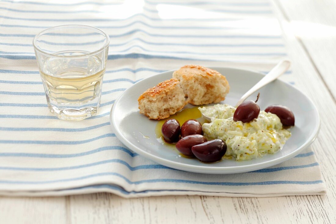 Tzatziki with kalamata olives (Greece)