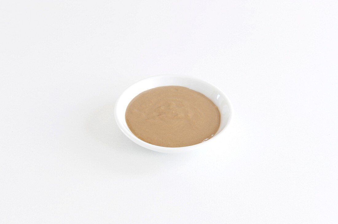 A bowl of sesame seed mousse