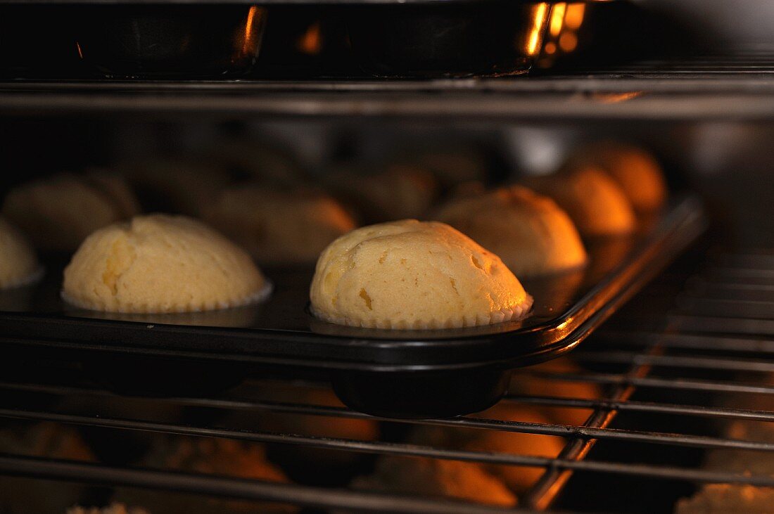 Cupcakes in the oven