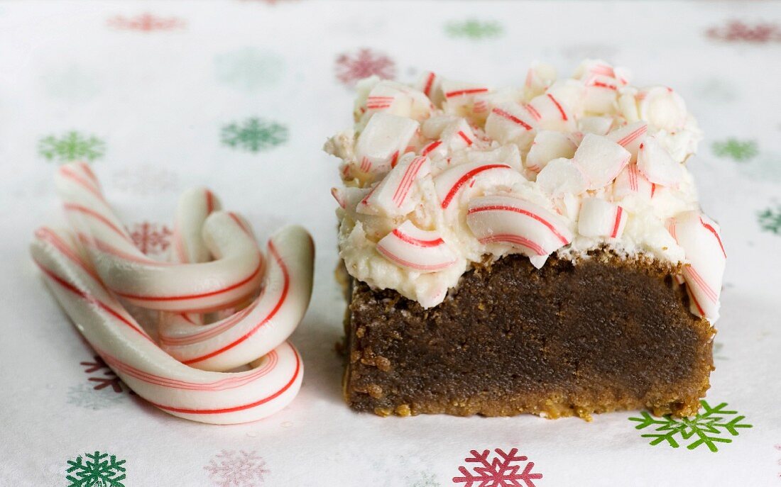 Peppermint Candy Cane Brownie; Candy Canes