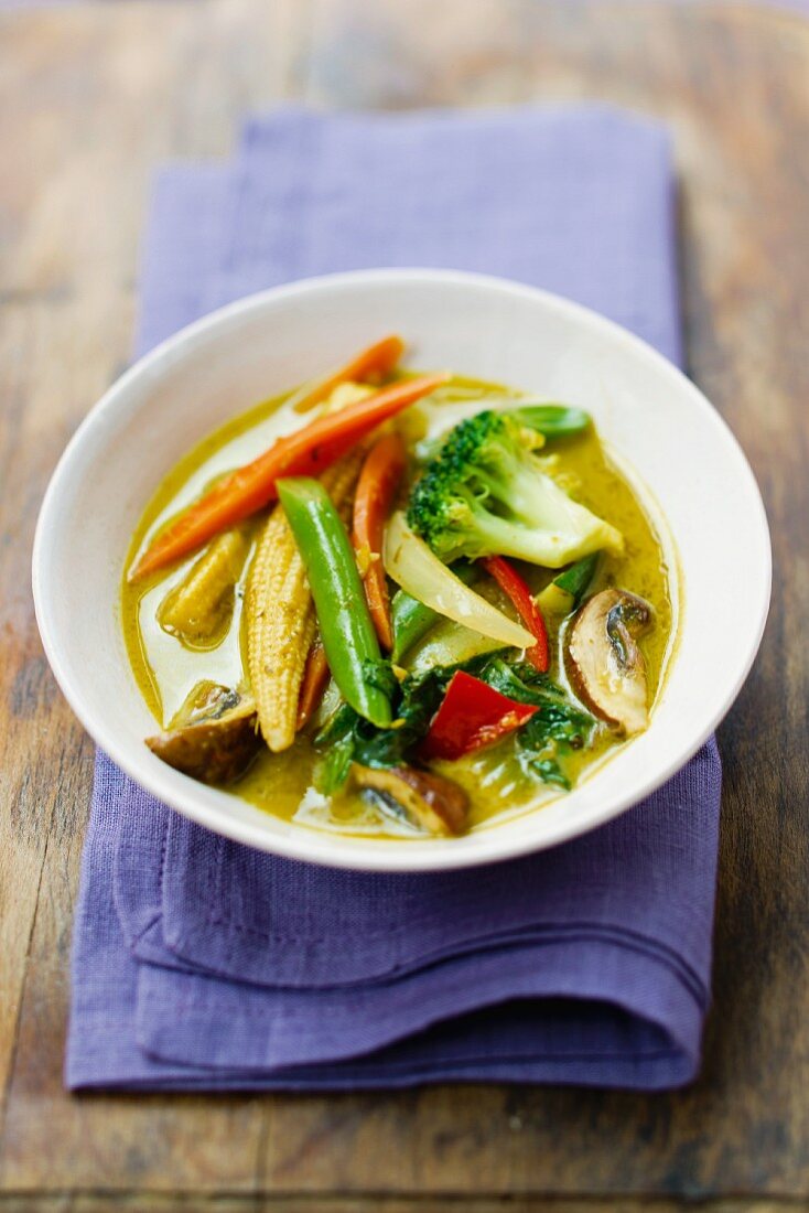 Green vegetable curry