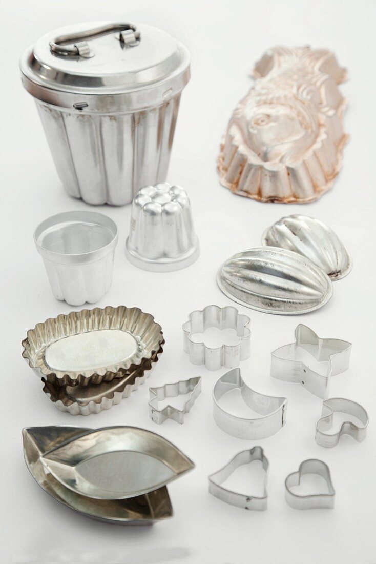 Various baking tins and cutters