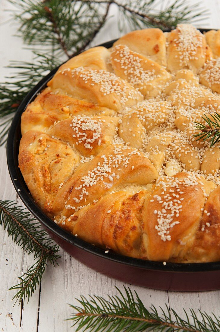 Bulgarian Christmas pita bread