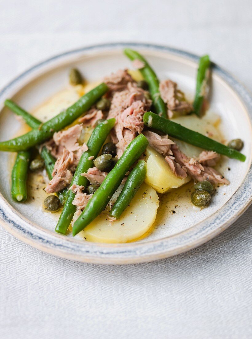 Potato salad with tuna fish