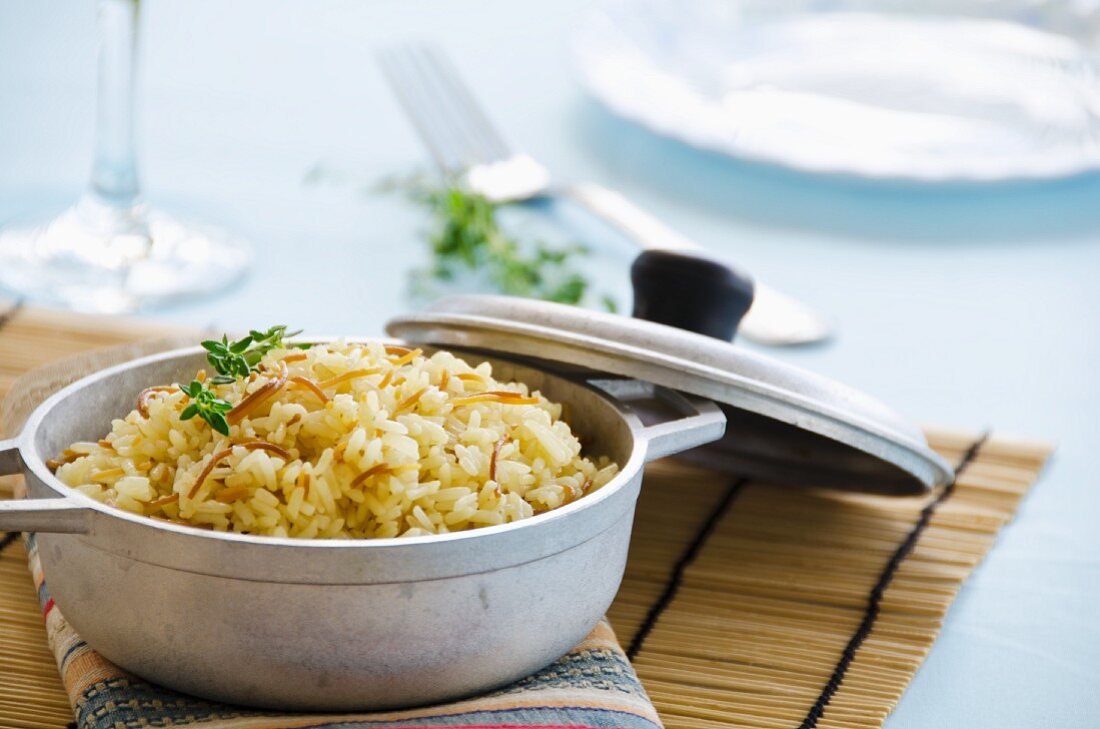 Rice and pasta (a dish from the Dominican Republic)