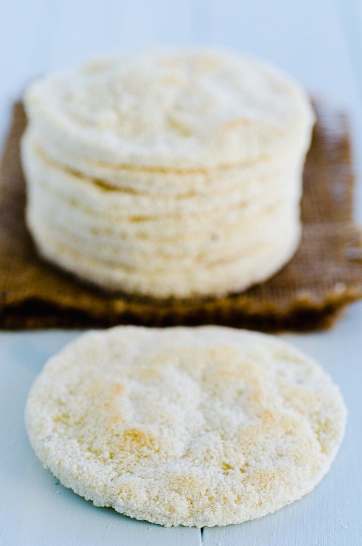 Cassava bread made by the Taino (indigenous Caribbean people)