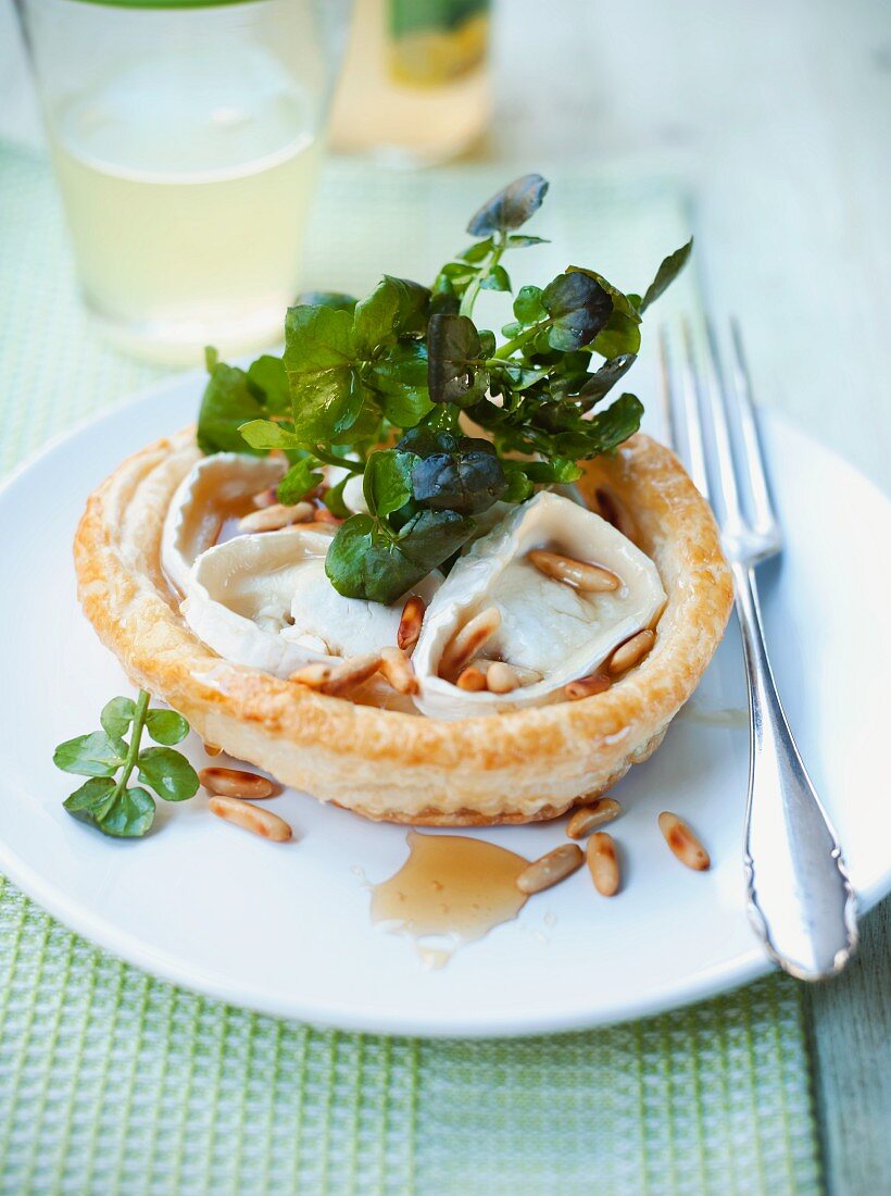 A goat's cheese tartlet