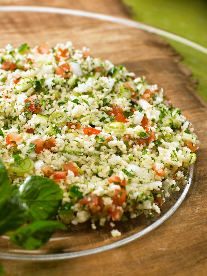 Tabbouleh (couscous with herbs, spices and tomatoes)