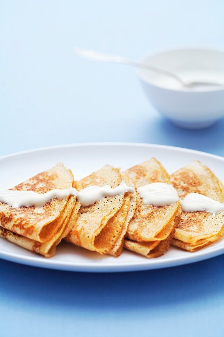 Blinis with sour cream