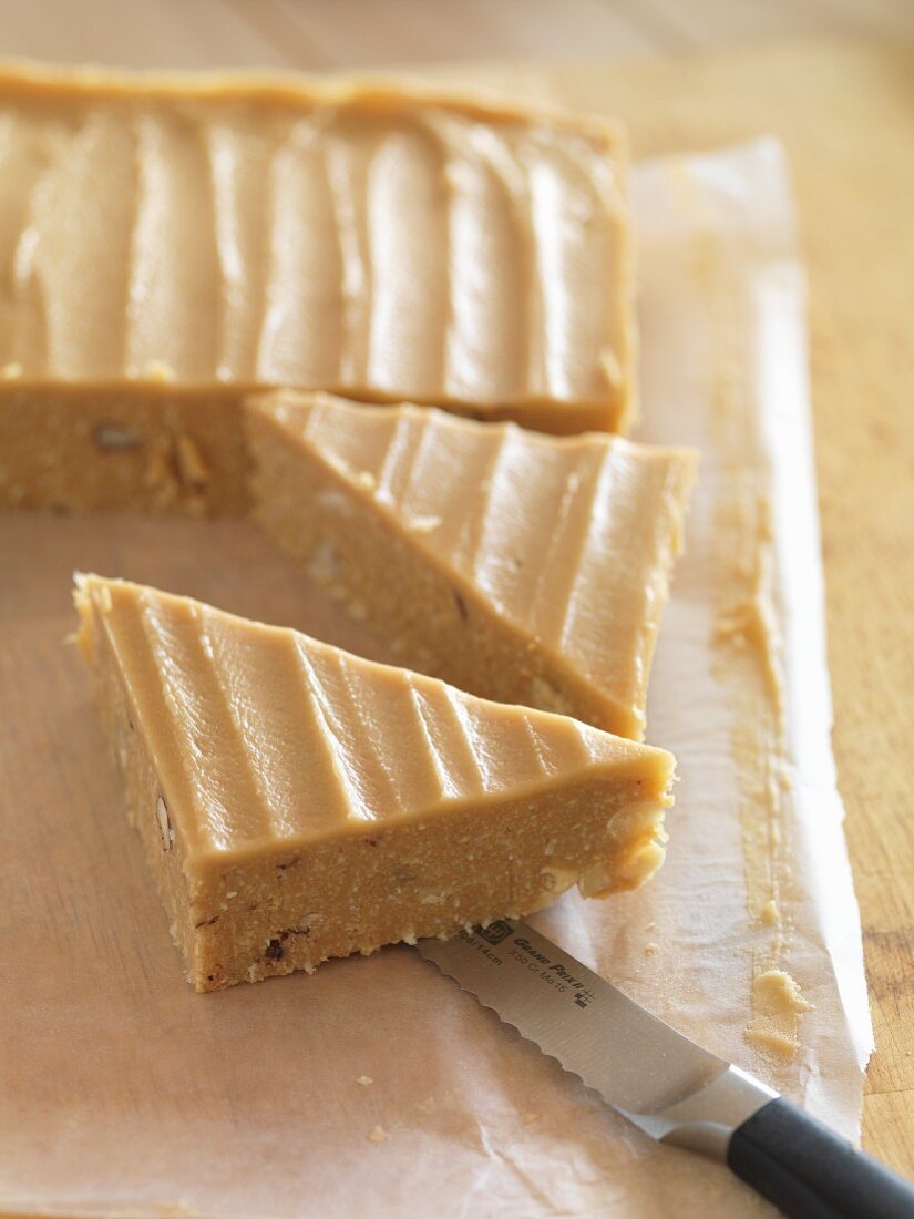 Coffee and hazelnut slices