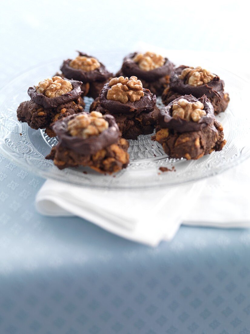 Afghan cookies with walnuts