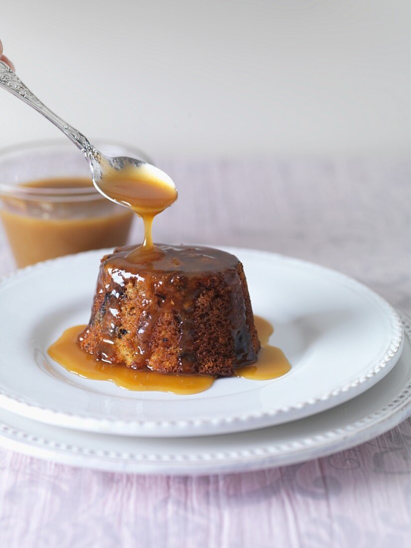 Australian date pudding with caramel sauce