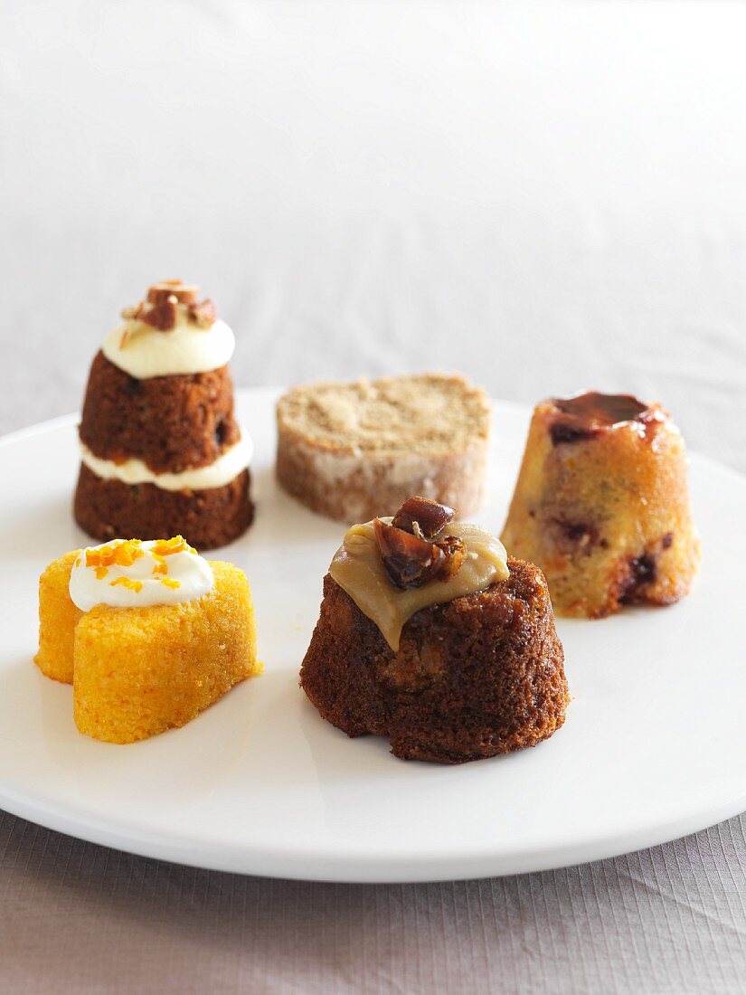 Various mini cakes