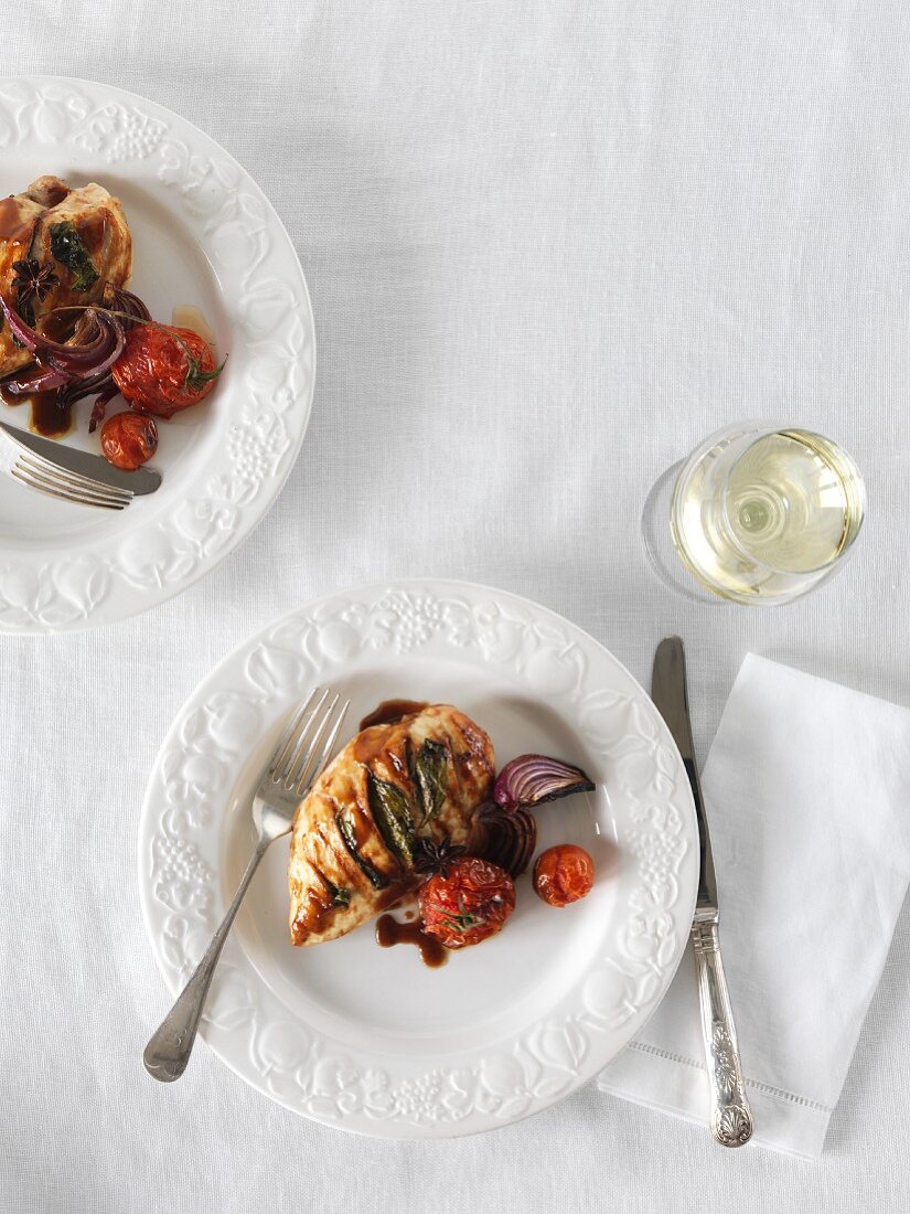 Balsamic chicken with tomatoes