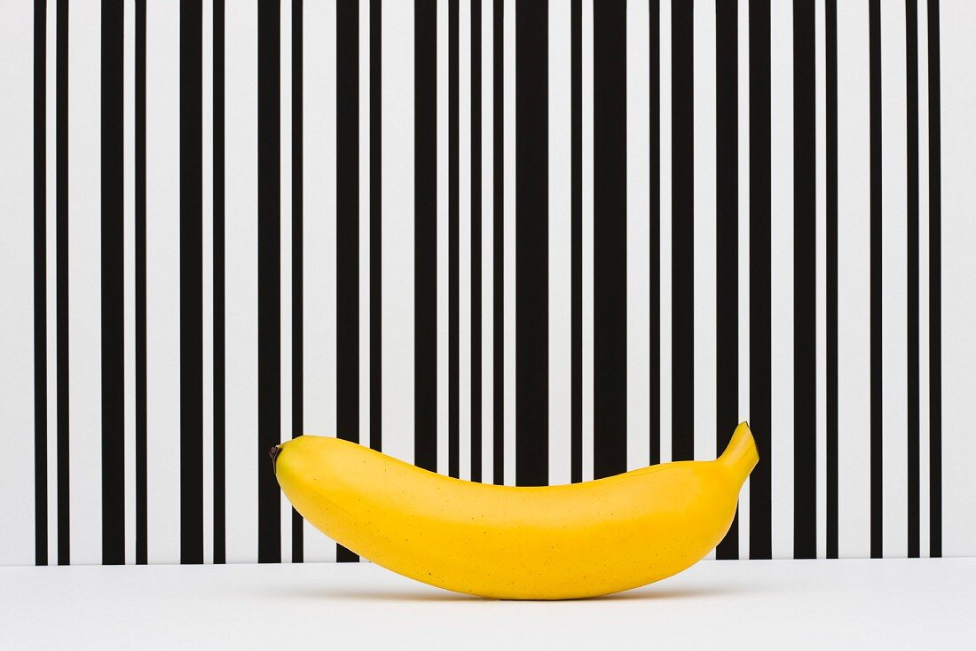 Banane vor Strichcode