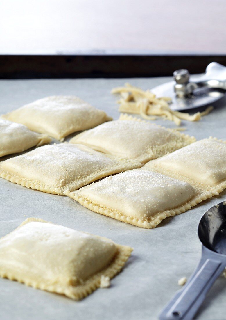 Selbstgemachte Ravioli