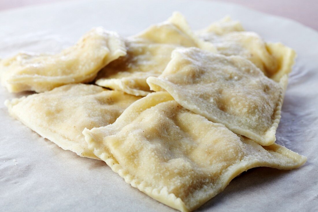 Home-made ravioli