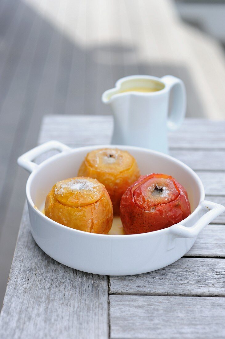 Baked apples with Calvados butter (France)