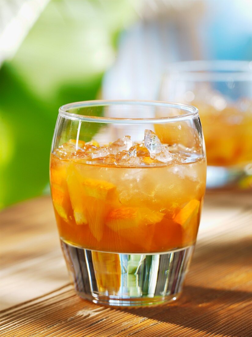 Fruity orange drink with Grand Marnier and crushed ice