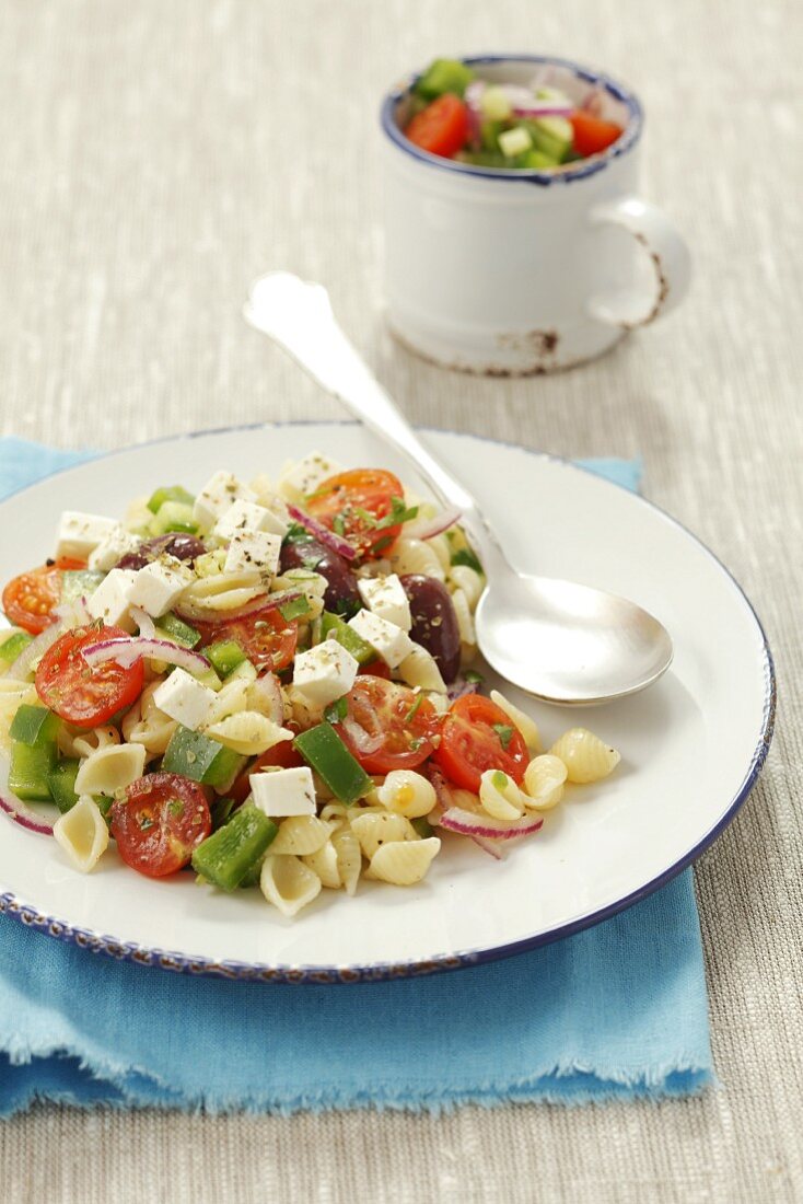 Greek pasta salad