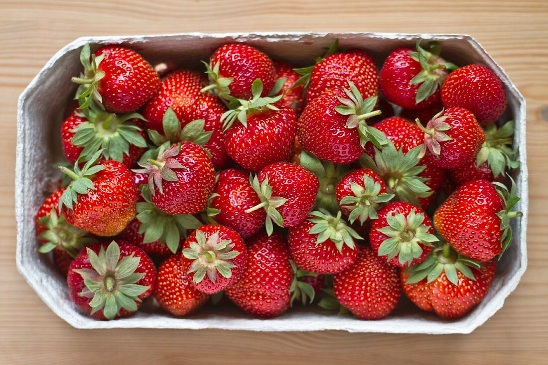 A punnet of strawberries