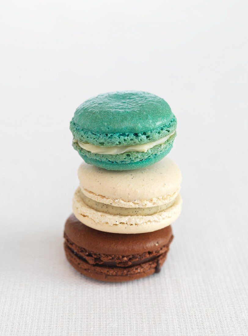A stack of three macaroons