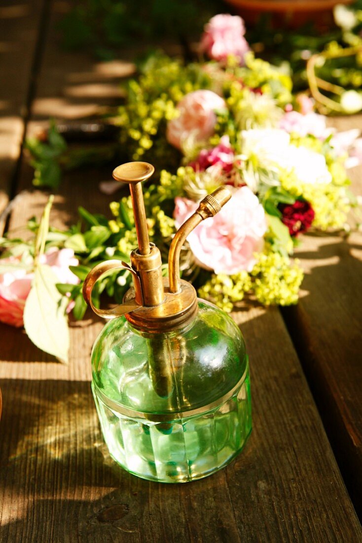 A spry bottle for flowers