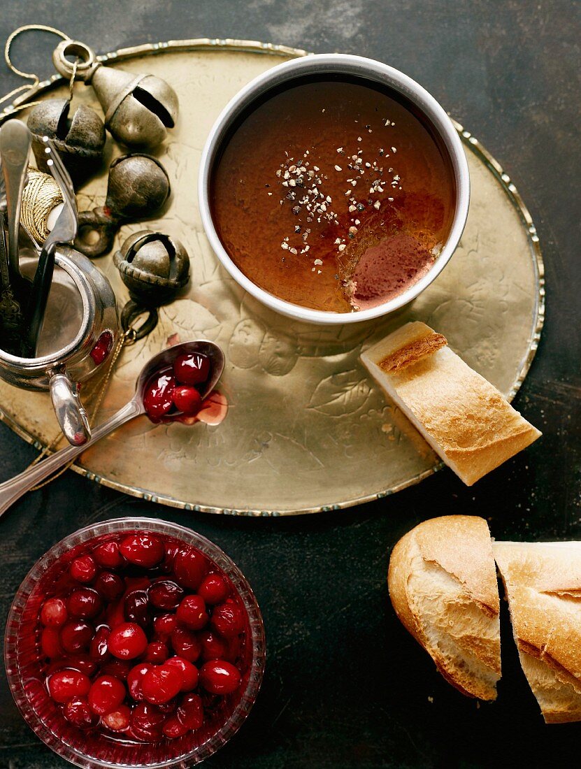 Duck liver pate with cranberry compote (Christmas)