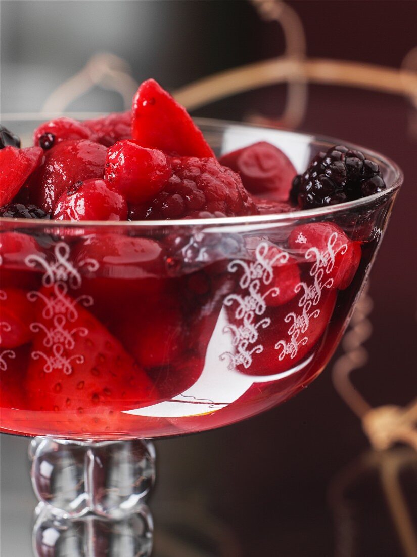 Red fruit compote