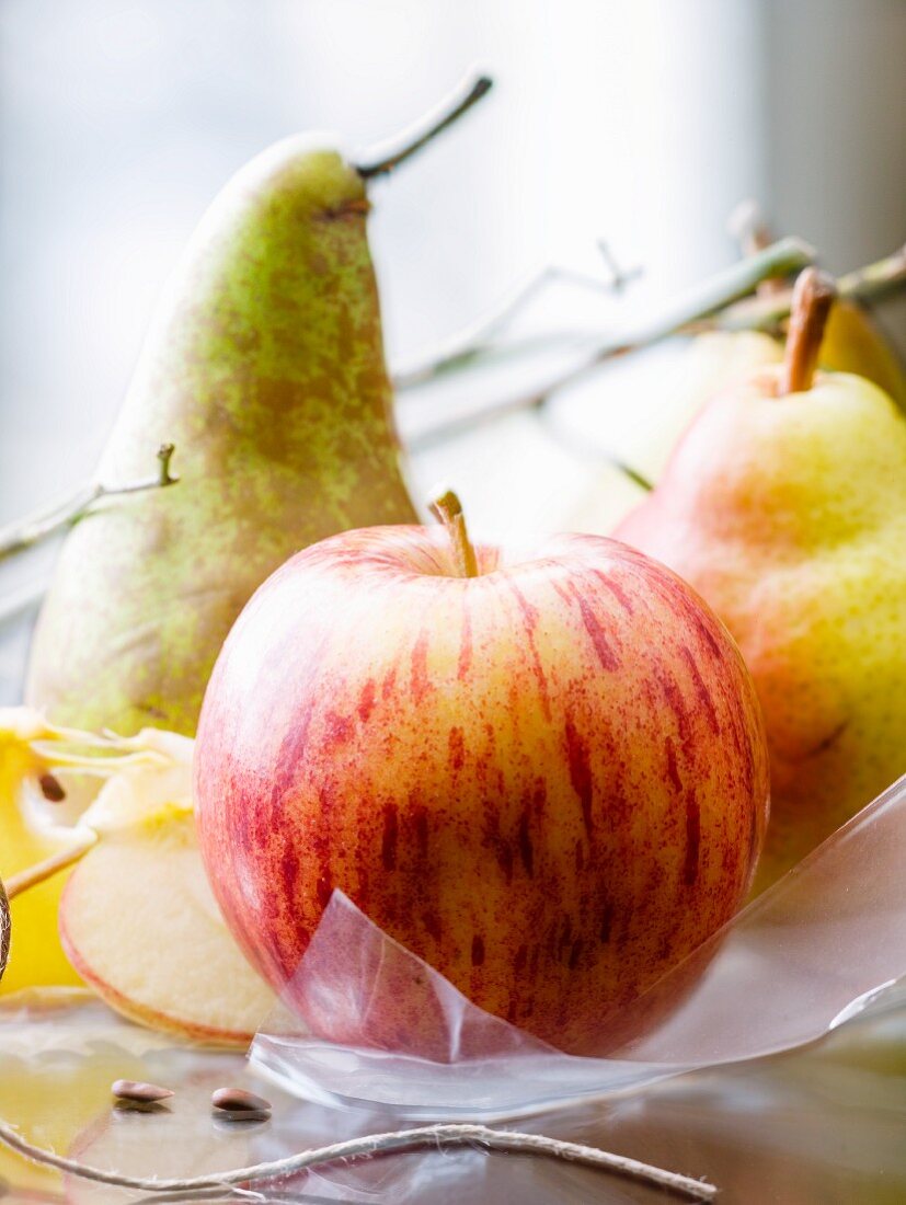 Stillleben mit Äpfeln & Birnen