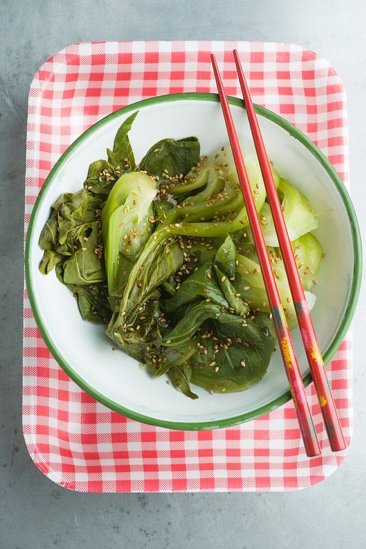 Pak Choi mit Sesam