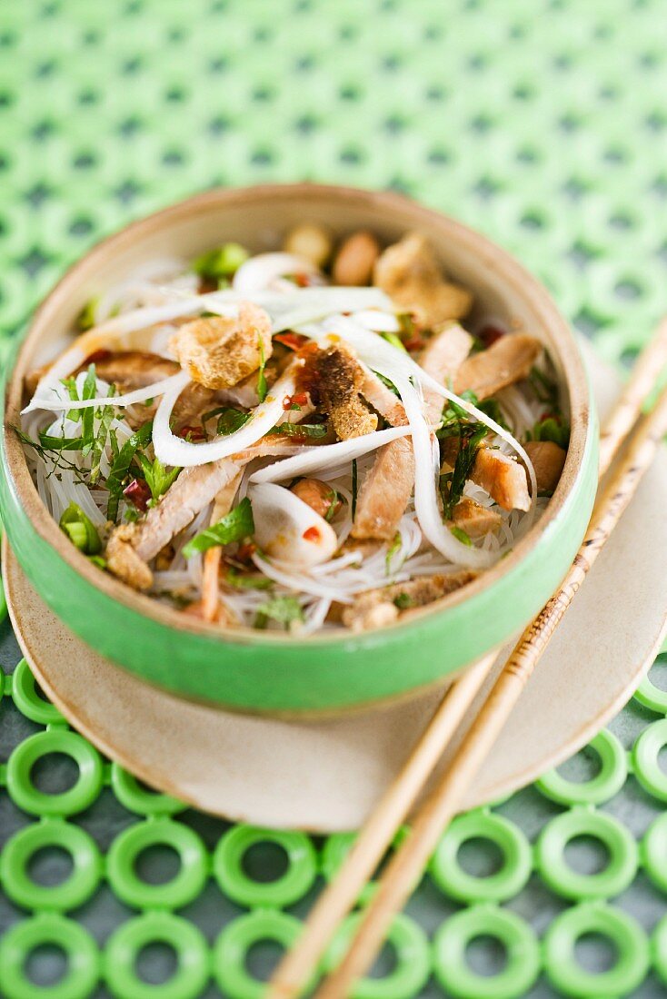 Pork salad with herbs (Asia)