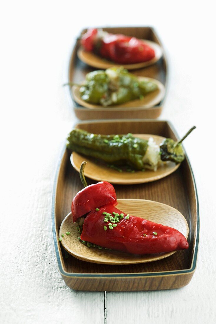 Stuffed chili peppers