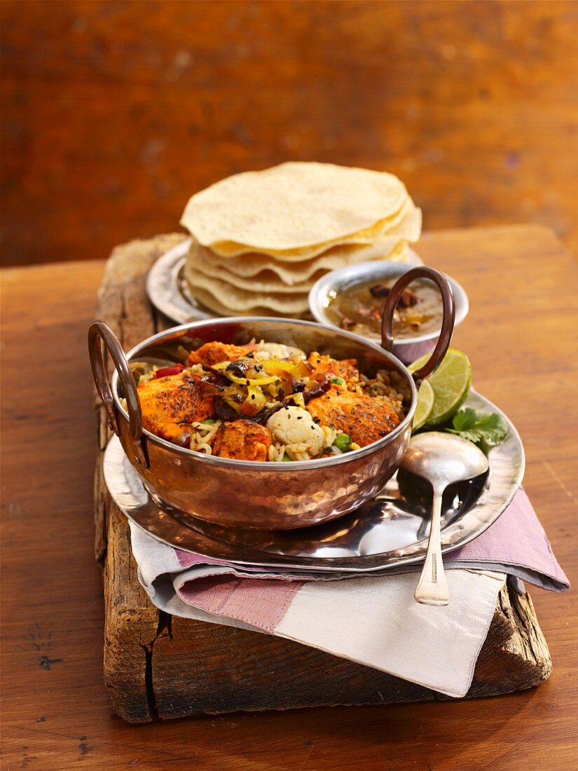 Biryani mit Huhn & Gemüse (Indien)