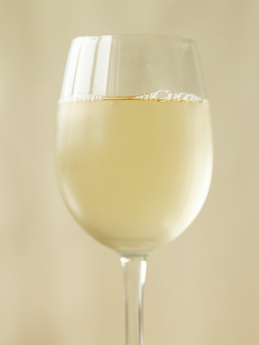 A glass of white wine