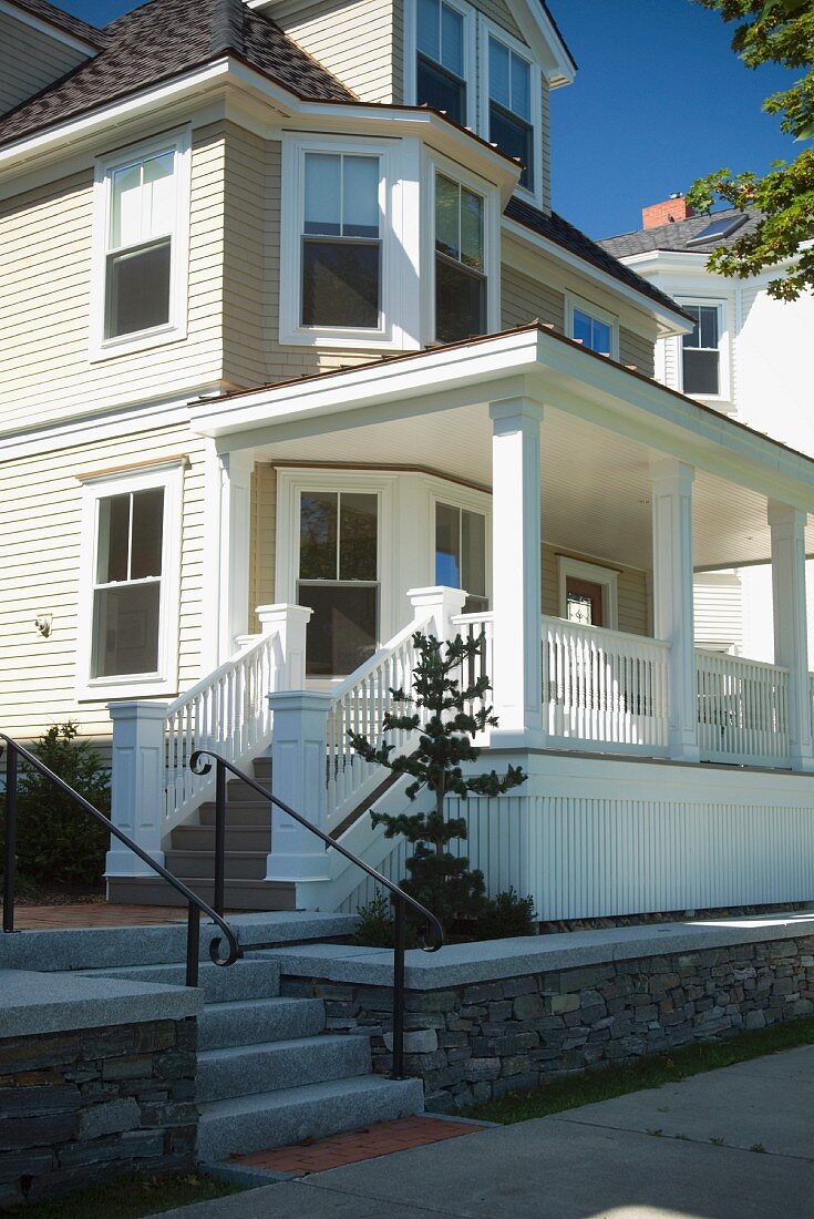 Traditional home with large front porch