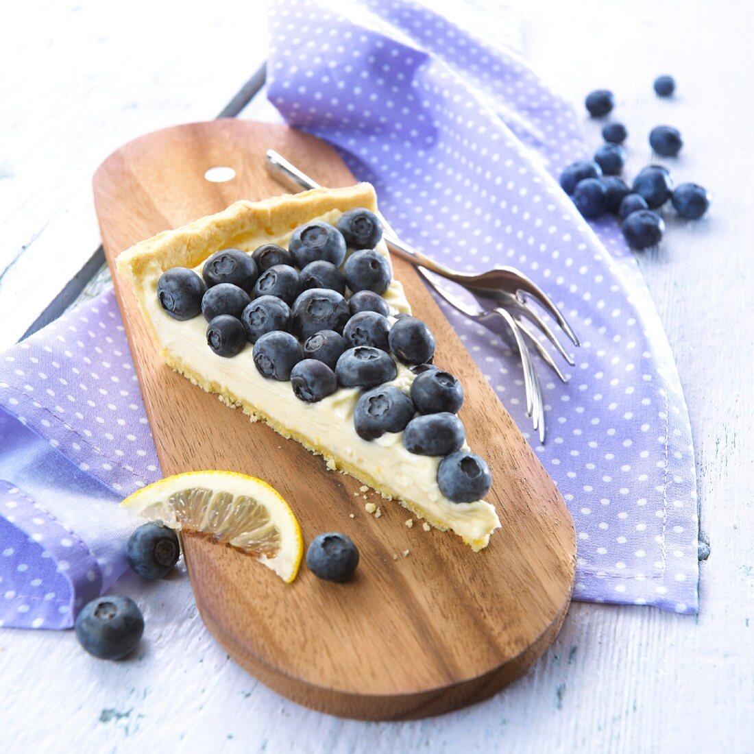 Blueberry and mascarpone tart